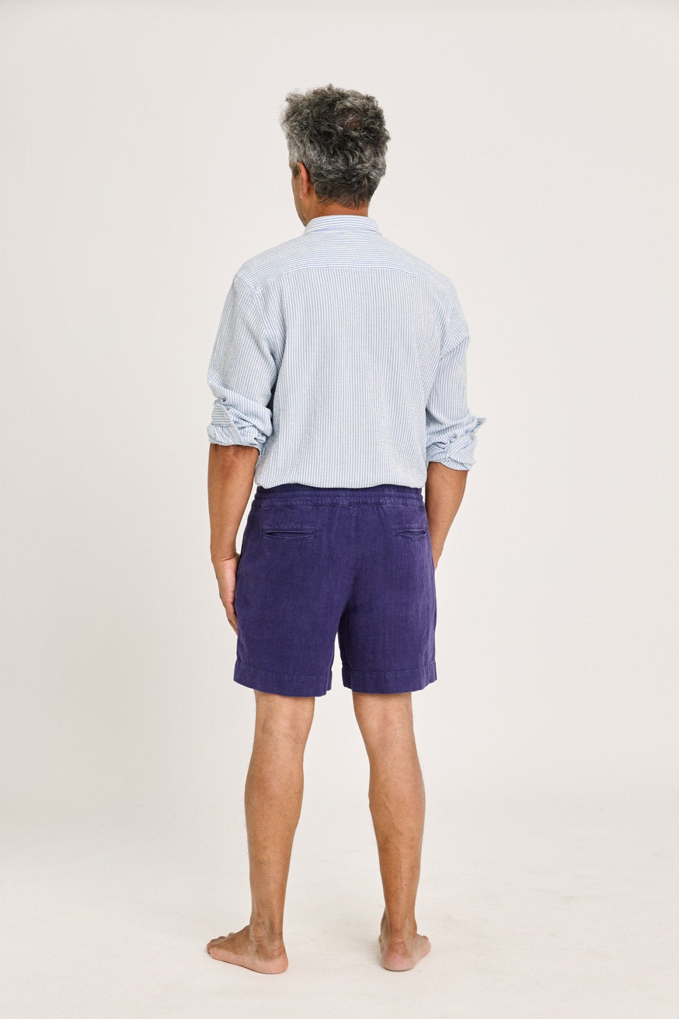 Pestana Navy Linen Shorts - LA PAZ