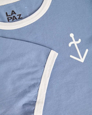 Meneres Indigo and Off-White Logo