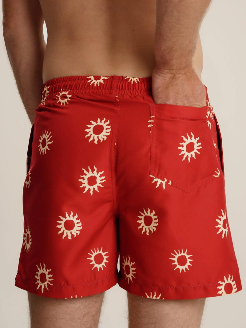 Red Sun Swim Trunks - Mustique