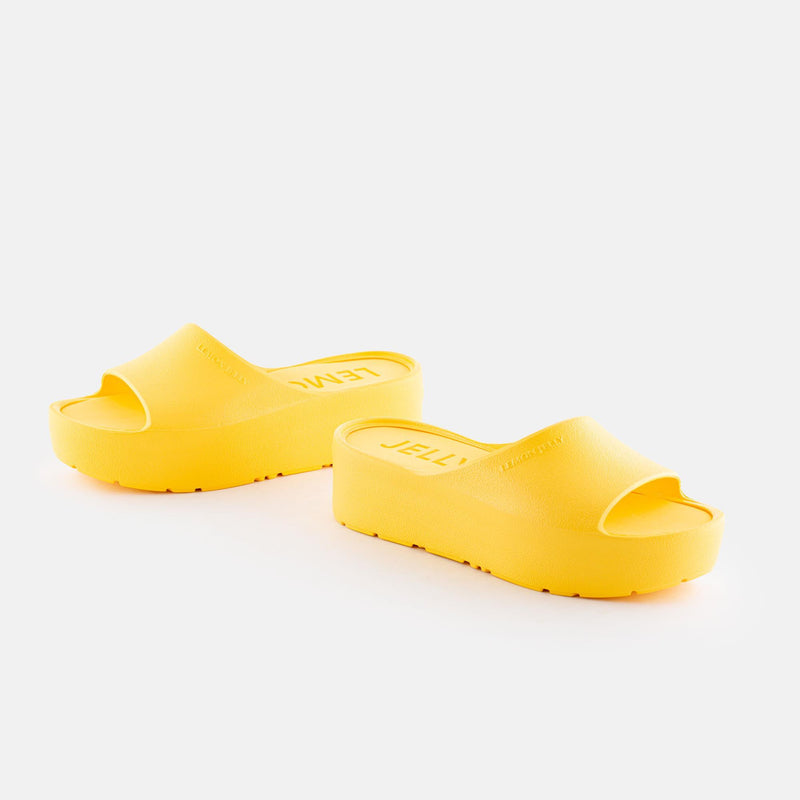 SUNNY 36 Vegan Yellow Slides - Lemon Jelly