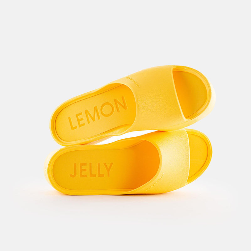 SUNNY 36 Vegan Yellow Slides - Lemon Jelly
