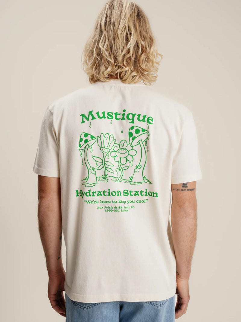 Hydration Station T-shirt in Ecru - Mustique