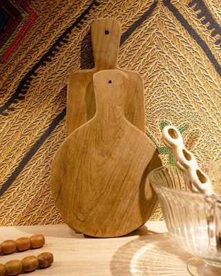 Round Teak Wood Board Ø26 cm