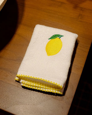 Lemon Embroidery Cotton Wipe with 30x30