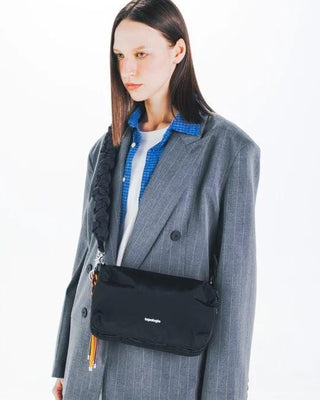 Bottle Sacoche Large Black Tech Sateen