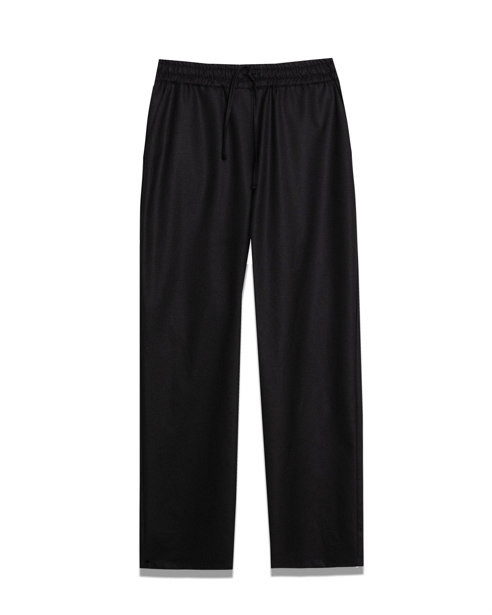 Wool-Blend Drawstring Trousers