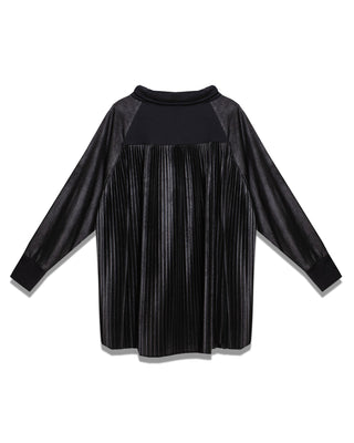 Asymmetric Hem Pleated Jacket