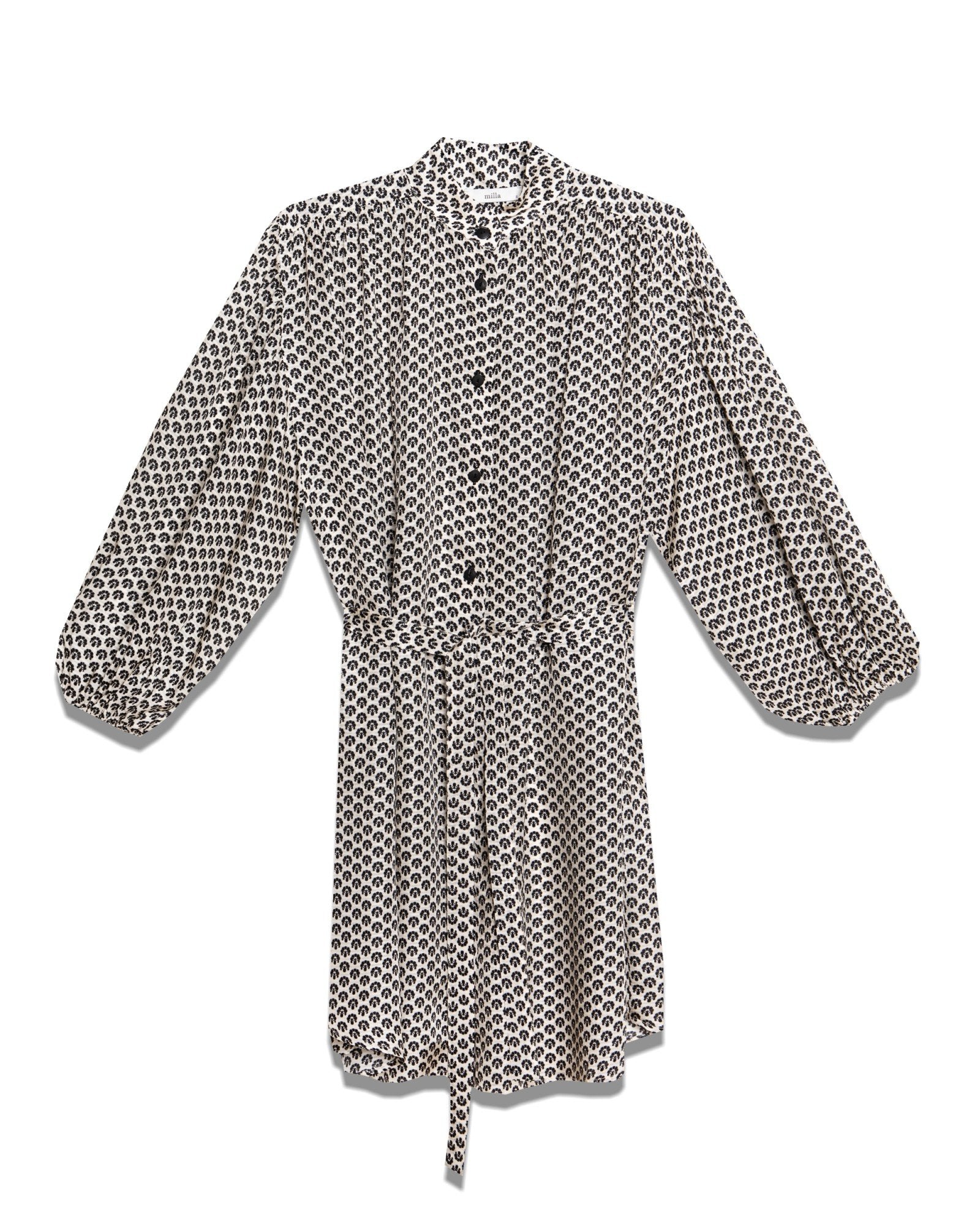 Long Sleeve Printed Shirt Dress