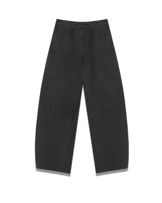 High-Rise Wide-Leg Denim Trousers