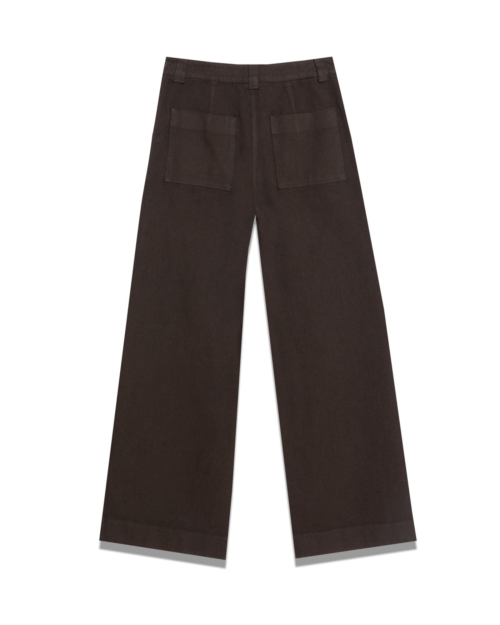 High-Rise Wide-Leg Denim Trousers