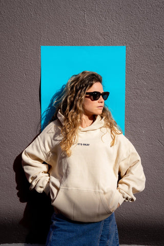 WAFFLE HOODIE - ECRU