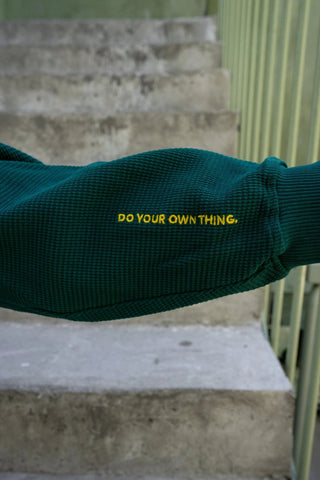 Waffle hoodie-green