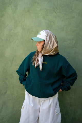Waffle hoodie-green