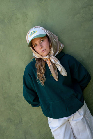 Waffle hoodie-green