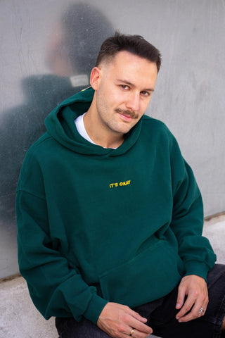 Waffle hoodie-green
