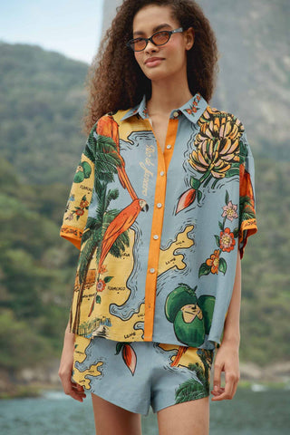 Multicolor Baches Path Buttoned Shirt