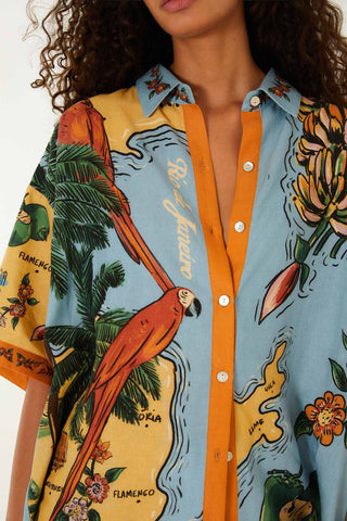 Multicolor Baches Path Buttoned Shirt