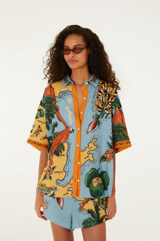 Multicolor Baches Path Buttoned Shirt