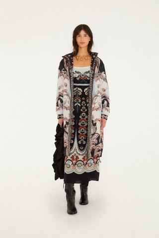 Tapestry Dream Reversible Midi Puffer Jacket