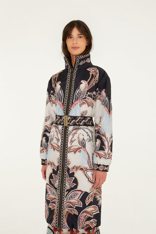 Tapestry Dream Reversible Midi Puffer Jacket