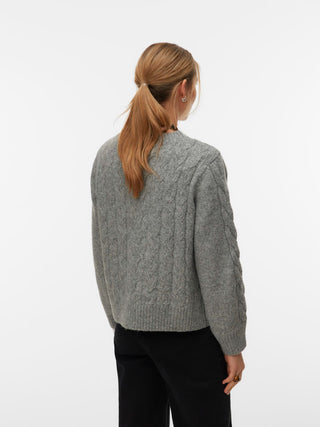 Cable Knit V-Neck Jumper