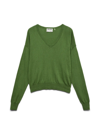 Relaxed Fit Knitted V-Neck Jumper