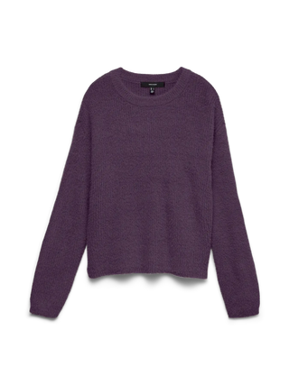 Comfort, Elevated: Relaxed Knit Pullover in a Fluffy Finish