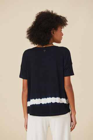 Bamboo Navy Tie Dye Blouse - Yogini