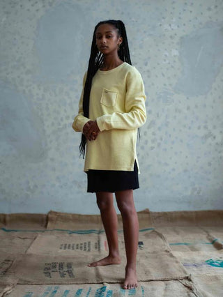 Unisex Sweatshirt Essencial Lime Yellow - +351