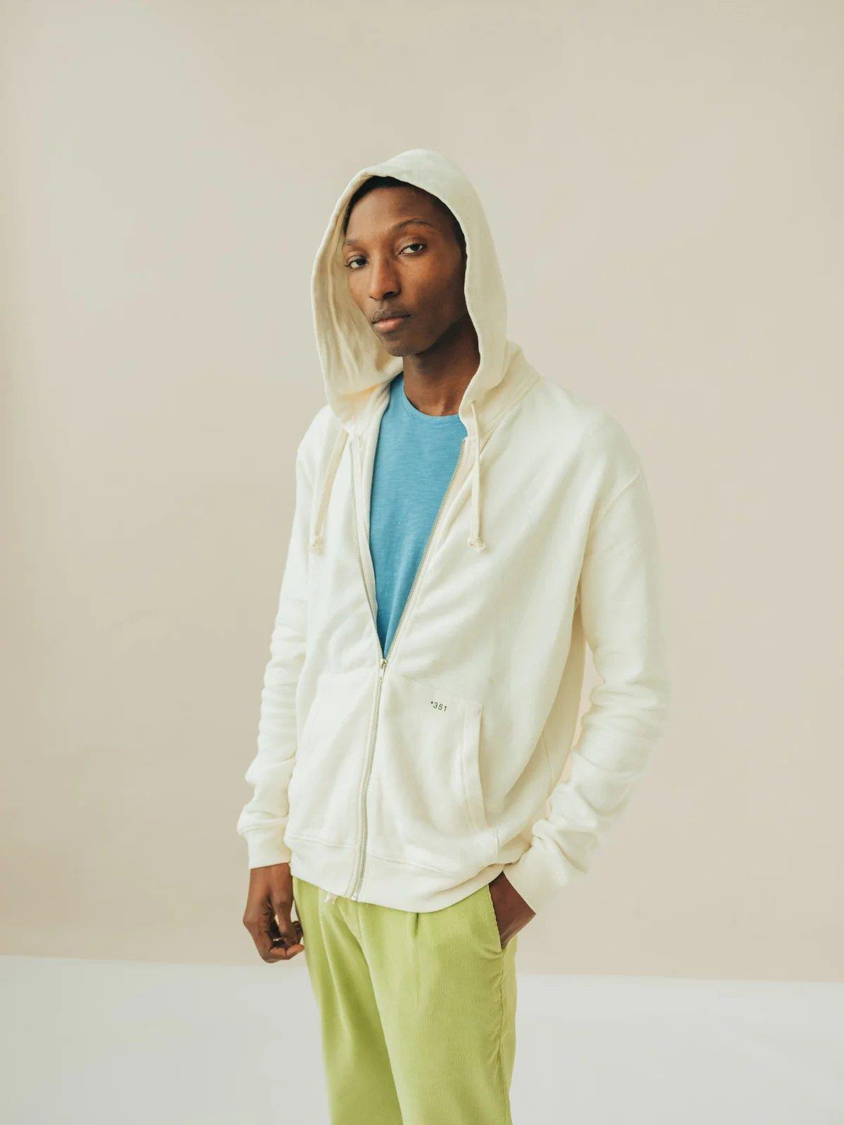 Hoodie with Zip Unisex - +351