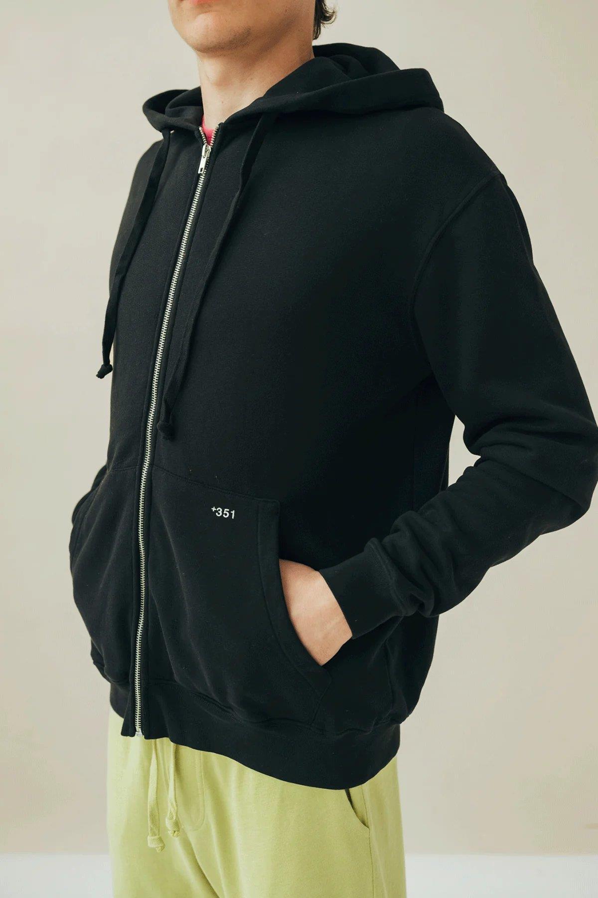 Hoodie with Zip Unisex - +351