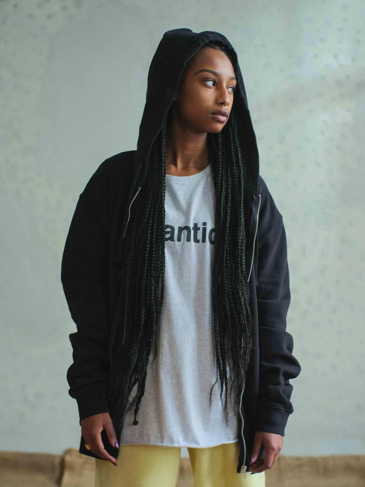 Hoodie with Zip Unisex - +351