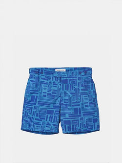 Tailored Swim Short Blue and Navy Blue - Frescobol Carioca