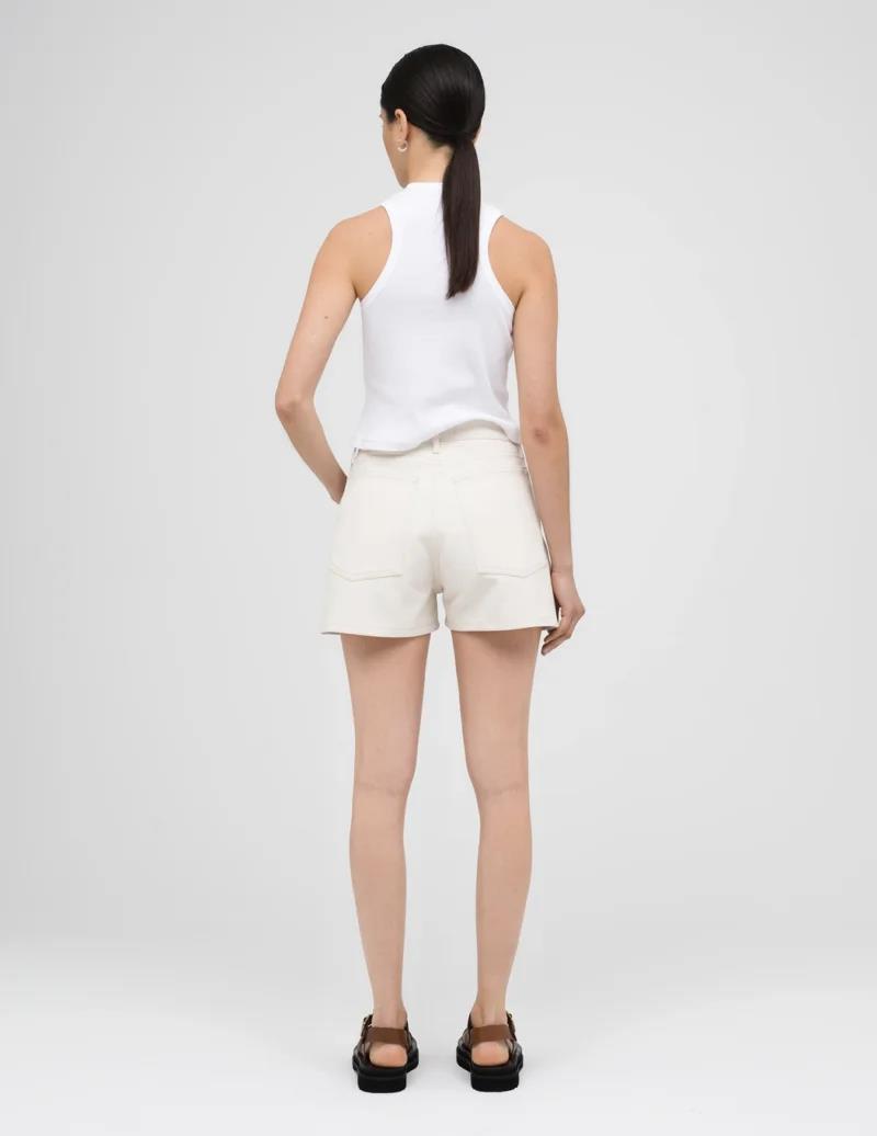 Denim Shorts Off-White - A LINE