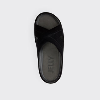 ARI 01 Black Vegan Platform Slides - Lemon Jelly