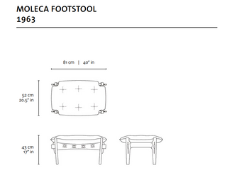 Moleca Footstool - 1963 . Sergio Rodrigues