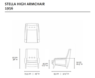 Stella High Armchair - 1956 . Sergio Rodrigues