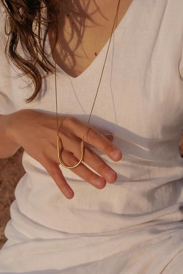 Ellos Long Golden Necklace - Inês Telles