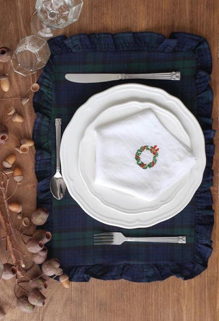 Christmas Wreath Napkin - Aida Home Living