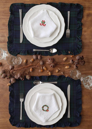 Christmas Wreath Napkin - Aida Home Living