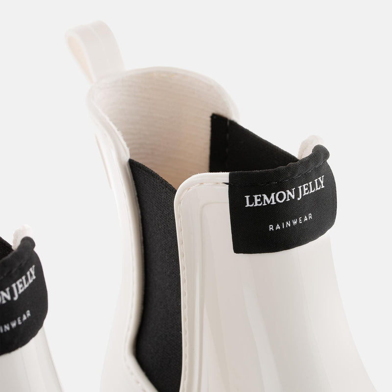 LANEY 02 Vegan White Low Boots - Lemon Jelly