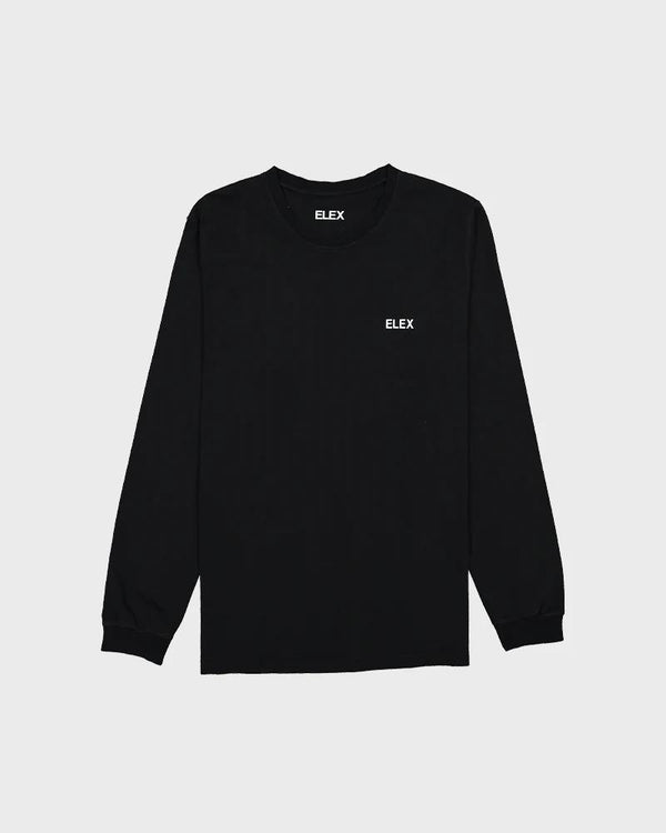 Black Long-Sleeve with White Logo - ELEX
