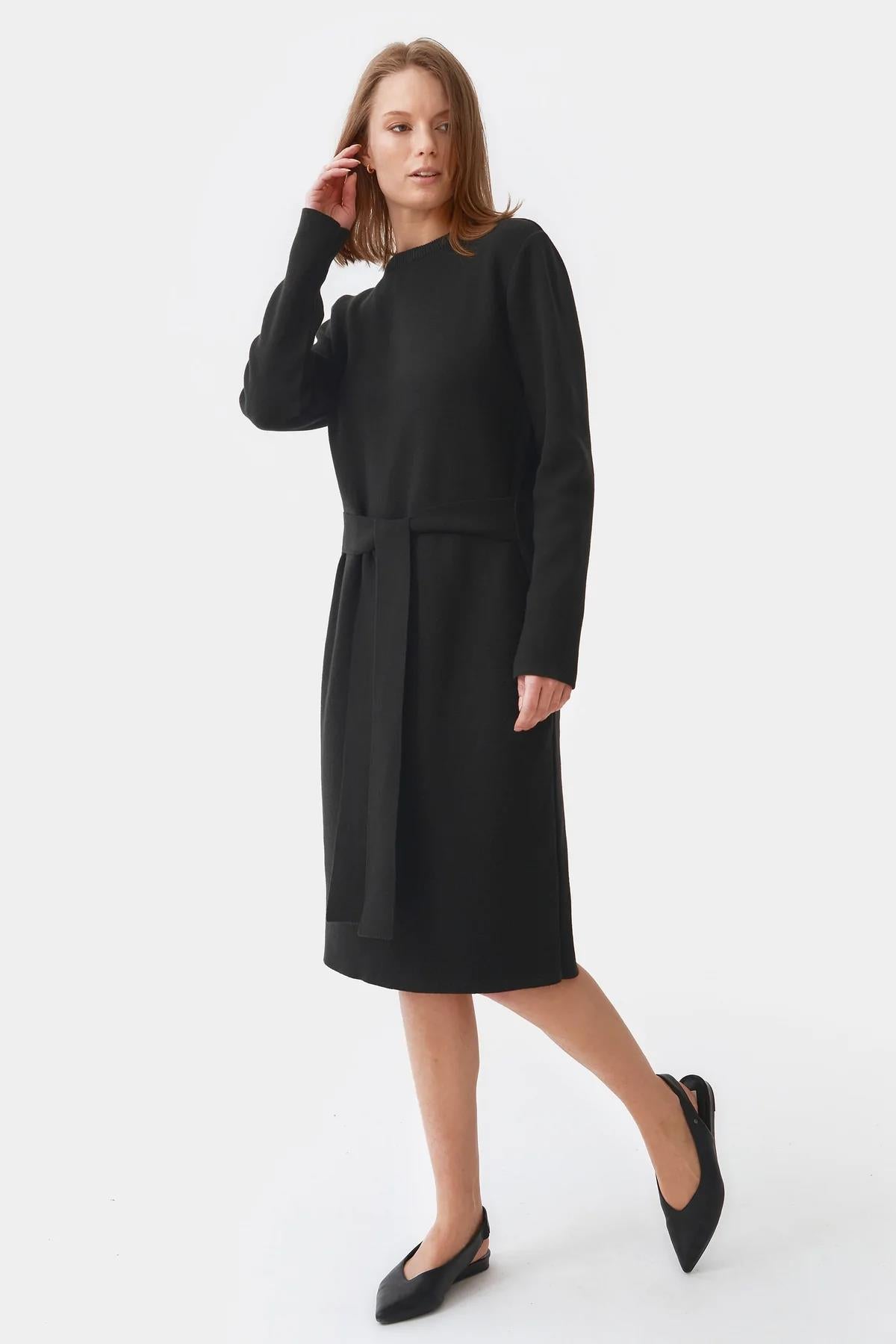 Knitted Belted Dress - Mila.Vert