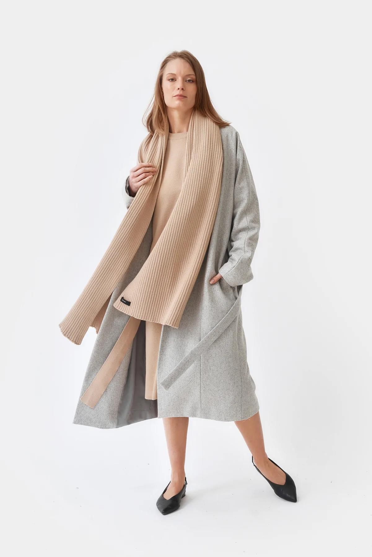 Knitted Ribbed Scarf - Mila.Vert