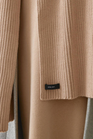 Knitted Ribbed Scarf - Mila.Vert