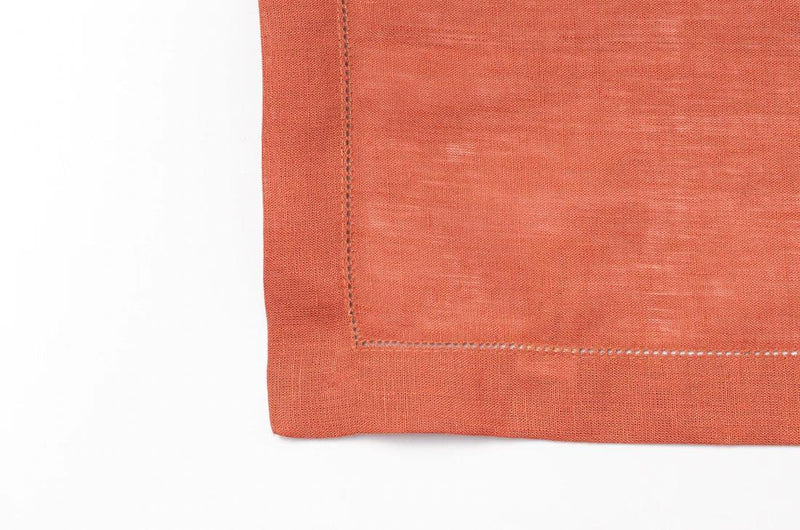 Red Linen with Open Point Placemat - Aida Home Living