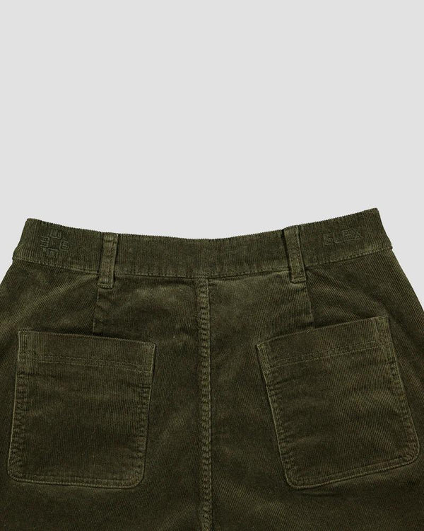Corduroy Dark Green Trousers - ELEX