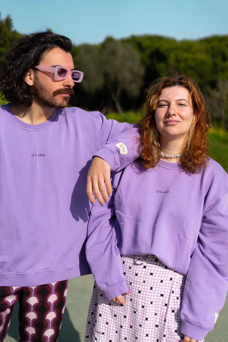 Sweater Crew Purple - It´s Okay