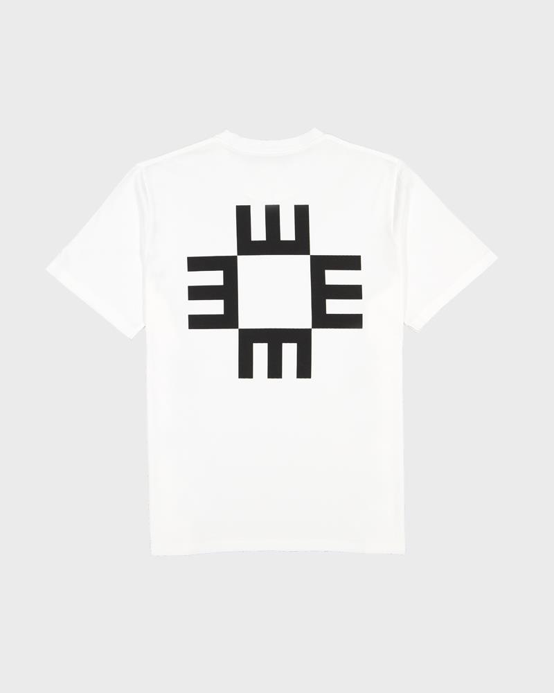 Withe T-Shirt with Black Logo - ELEX