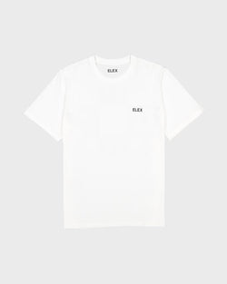 White T-Shirt with Black Logo - ELEX